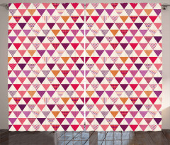 Geoemetric Triangles Dots Curtain
