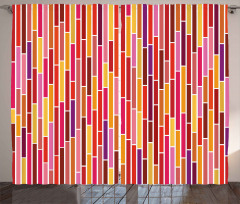 Pink Stripes Lines Curtain