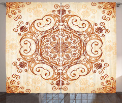 Abstract Damask Motif Curtain