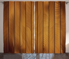 Wooden Plank Aged Timber Curtain