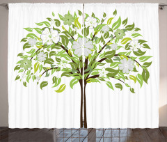 Summer Tree Blossoms Curtain