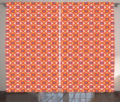 Dots Squares Checked Curtain