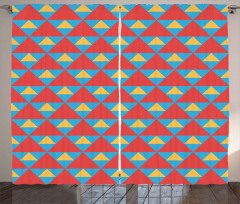 Big Small Triangles Retro Curtain