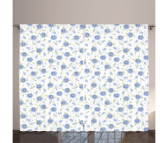 Flourishing Summer Roses Curtain