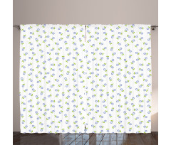 Green Leaves Vintage Curtain