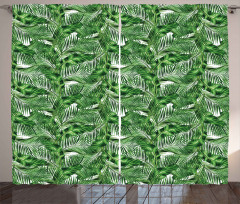 Tropic Plants Pattern Curtain
