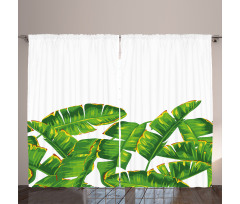 Vibrant Tropical Foliage Curtain