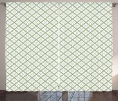 Retro Square Shapes Tile Curtain