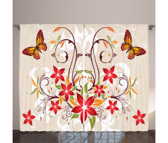 Blossoms Bouquet Botany Curtain