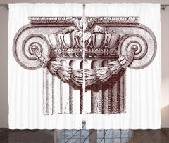 Antique Column Roman Curtain