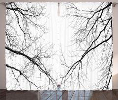 Leafless Scary Branches Curtain