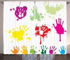 Teenagers Spray Color Curtain