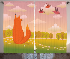 Animal Fox Wildlife Curtain