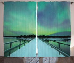 Bridge Snowy Arctic Curtain