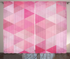 Abstract Vintage Triangles Curtain