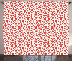 Polka Dots on White Back Curtain