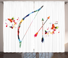 Abstract Bow and Arrow Curtain