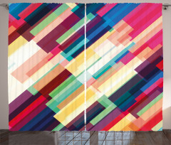 Geometric Color Lines Curtain
