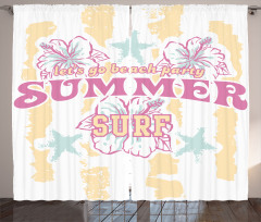 Flowers Surf and Summer Curtain