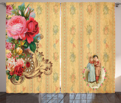 Romantic Country Roses Curtain