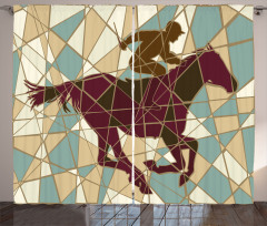 Stable Jockey Silhouette Curtain