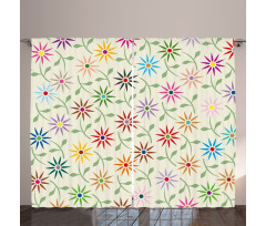 Colorful Graphic Garden Curtain
