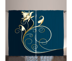 Swirled Flower Petals Curtain