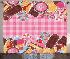 Candy Cookie Sugar Cake Curtain