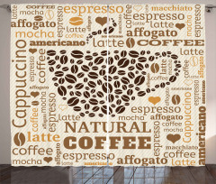 Latte Affogato Coffee Curtain