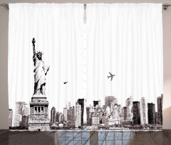 Cityscape of New York Curtain
