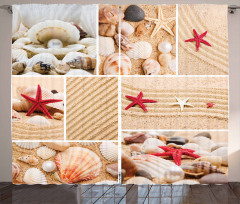 Seashells Starfishes Curtain