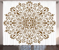 Abstract Vector Floral Curtain