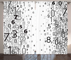 Mathematic Numbers Image Curtain