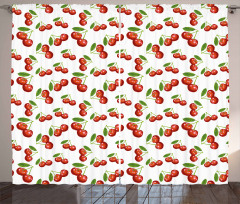 Cherry Fruit Pattern Curtain