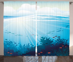 Fish Aquarium Coral Reefs Curtain