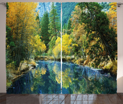 Autumn Forest Landscape Curtain
