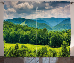 Landscape of Mountains Curtain