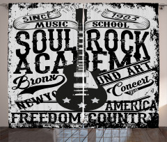 Rock Music Poster Image Curtain