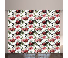 Flower Roses Buds Curtain