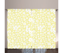 Spring Daisy Blossoms Curtain