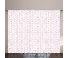 Contiguous Flowers Lines Curtain