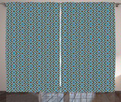 Nested Square Pattern Curtain