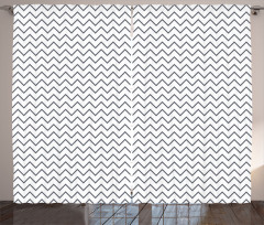 Zig Zag Chevron Waves Curtain