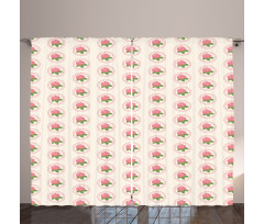 Pink Country Farmhouse Curtain