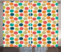 Hipster Polka Dots Tile Curtain