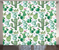 Mexican Cactus Plants Curtain