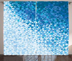 Digital Ombre Mosaic Curtain