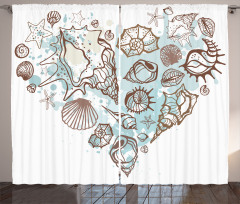 Scallop Starfish Whelk Curtain