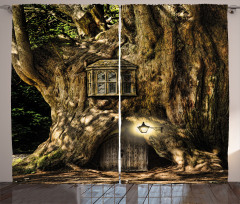 Fairytale House Tree Curtain