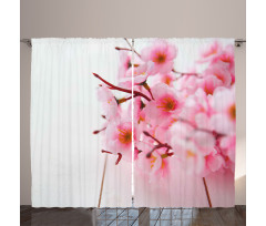 Cherry Blossom Petals Curtain